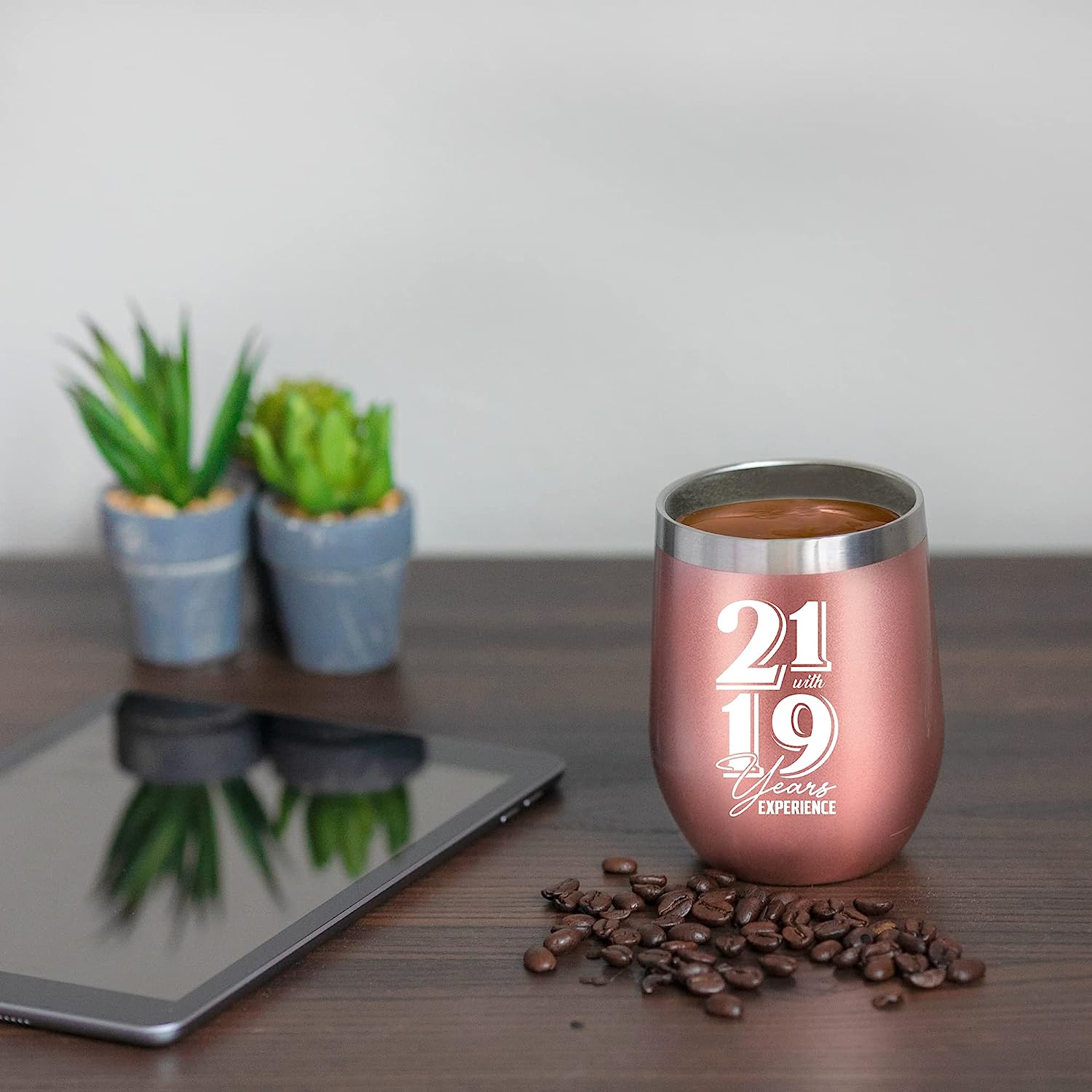 21+19 Years Experience - 12 Oz Wine Tumbler