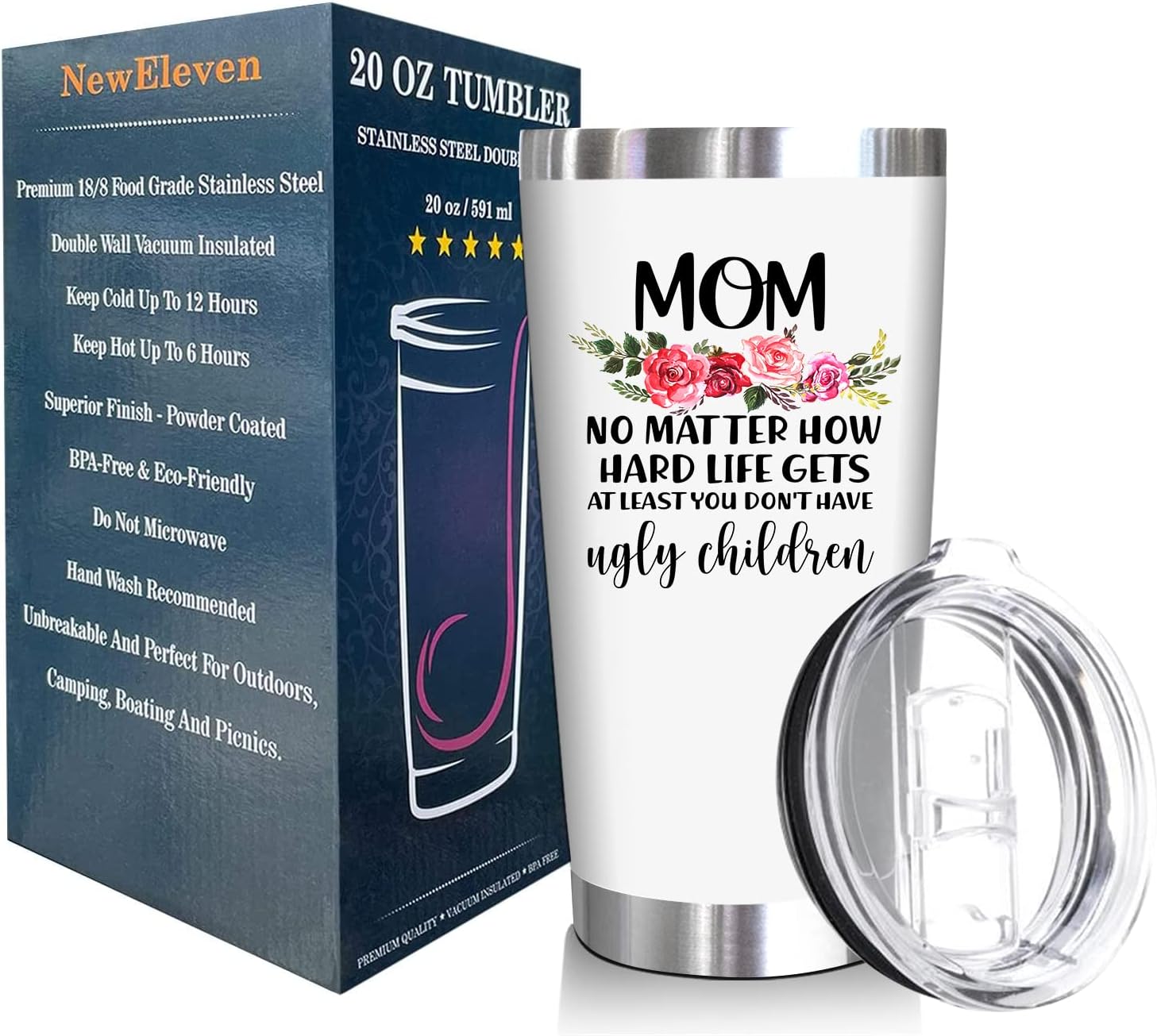 No Matter How Hard Life Gets - Presents For Mom - 20 Oz Tumbler