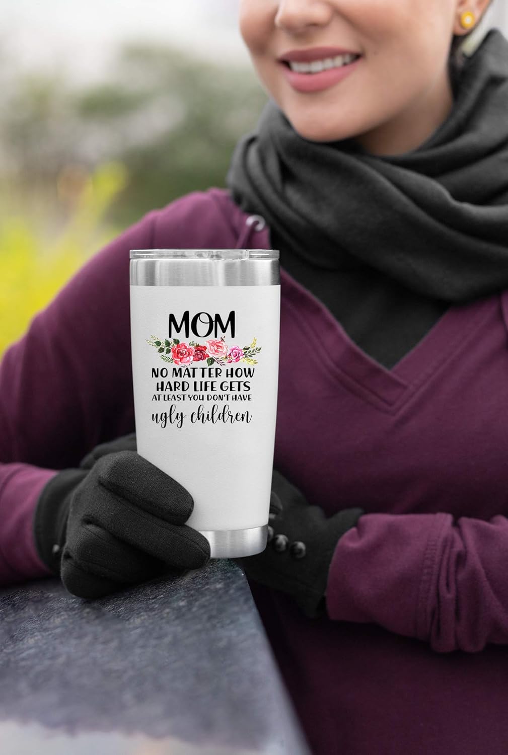 No Matter How Hard Life Gets - Presents For Mom - 20 Oz Tumbler