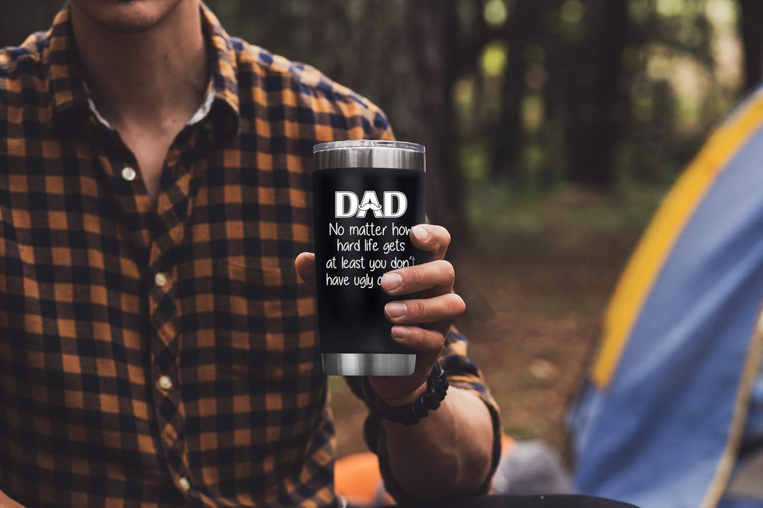 Dad No Matter How Hard Life Gets - 20 Oz Tumbler