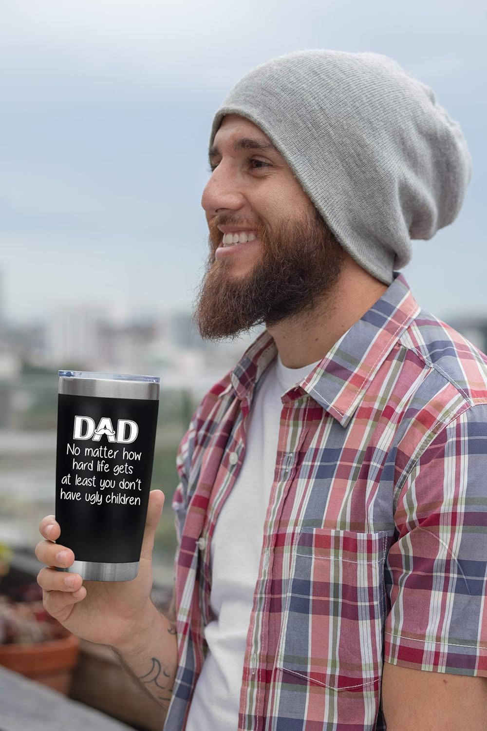 Dad No Matter How Hard Life Gets - 20 Oz Tumbler