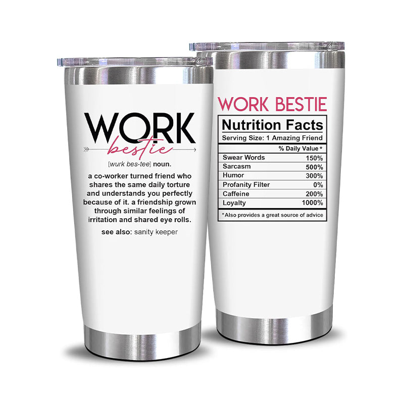 Work Bestie + Work Bestie Nutrition - 20 Oz Tumbler