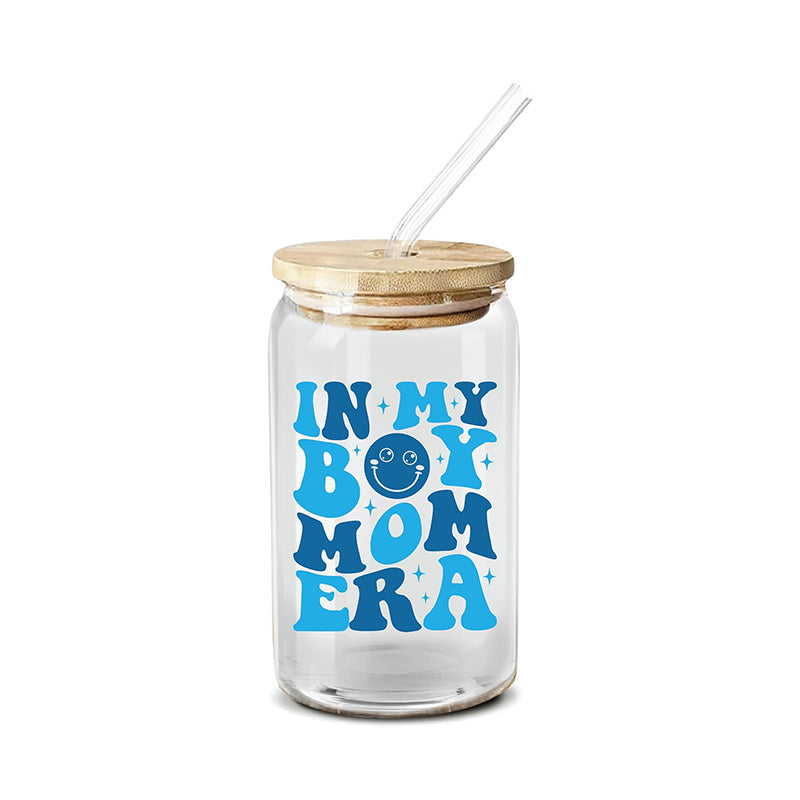 In My Boy Mom Era - 16 Oz Coffee Glass