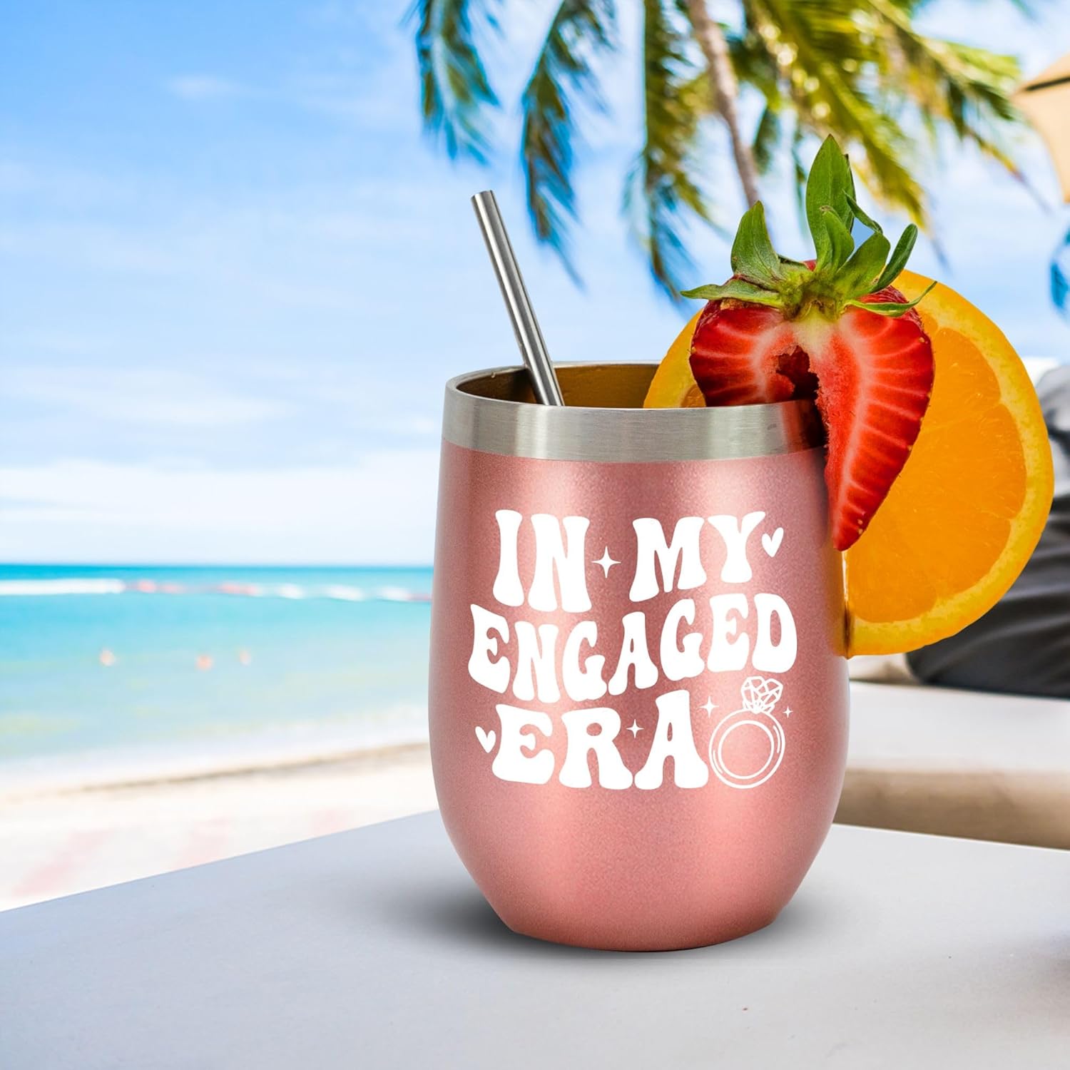 In My Engaged Era - 12 Oz Wine Tumbler