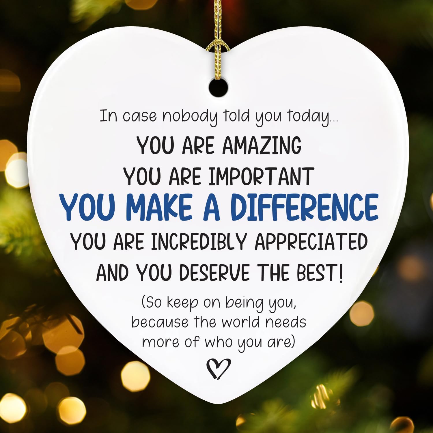 You Make A Difference - Ceramic Ornament