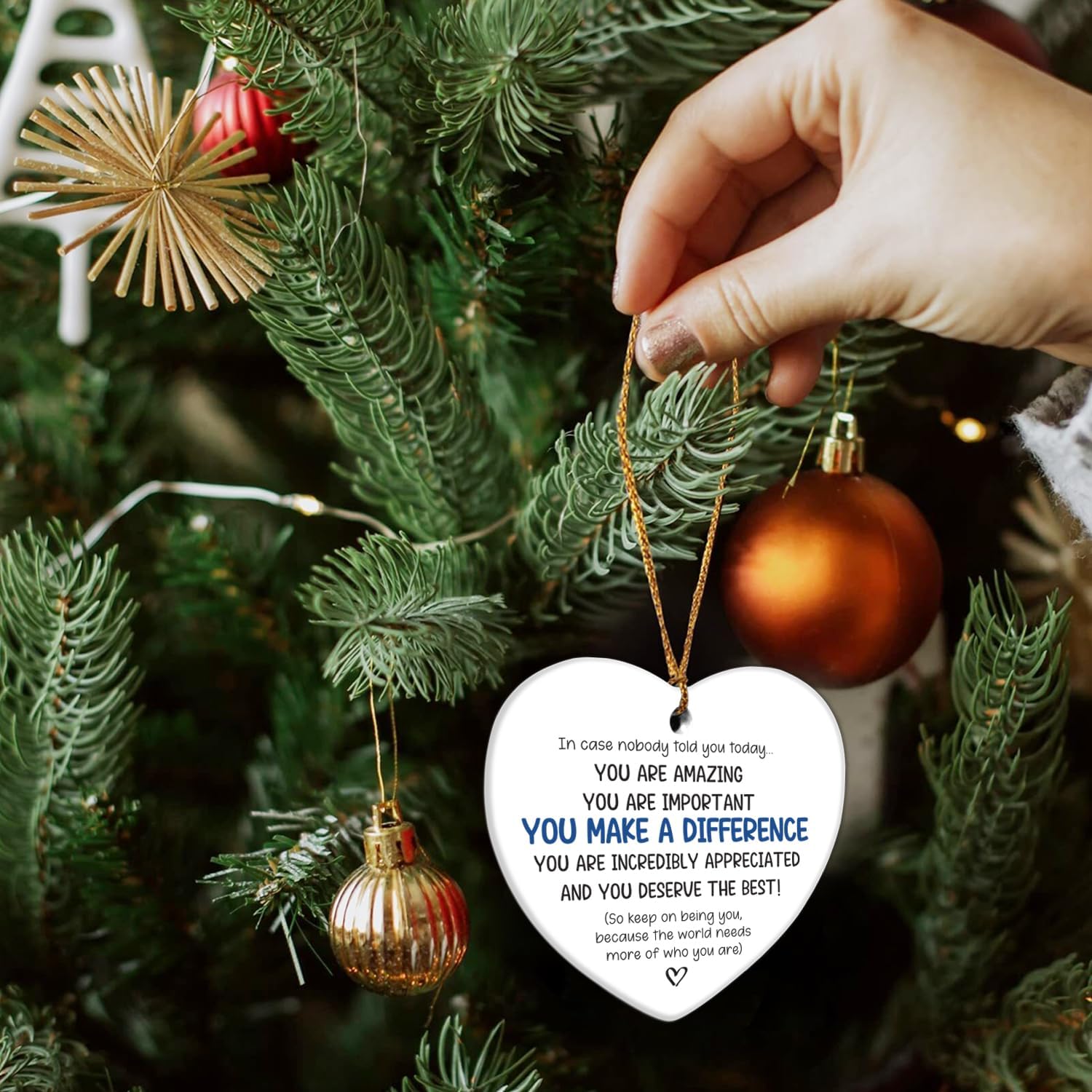 You Make A Difference - Ceramic Ornament