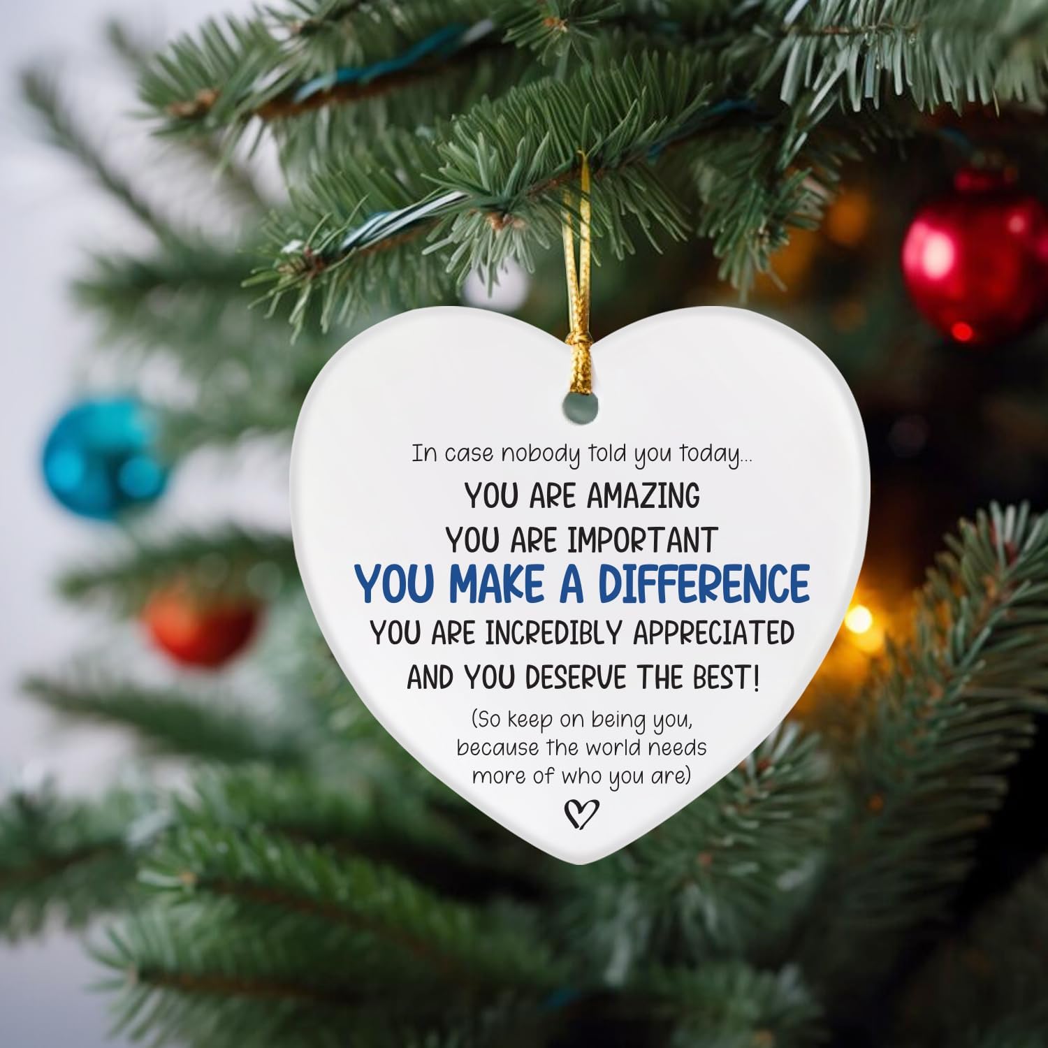 You Make A Difference - Ceramic Ornament