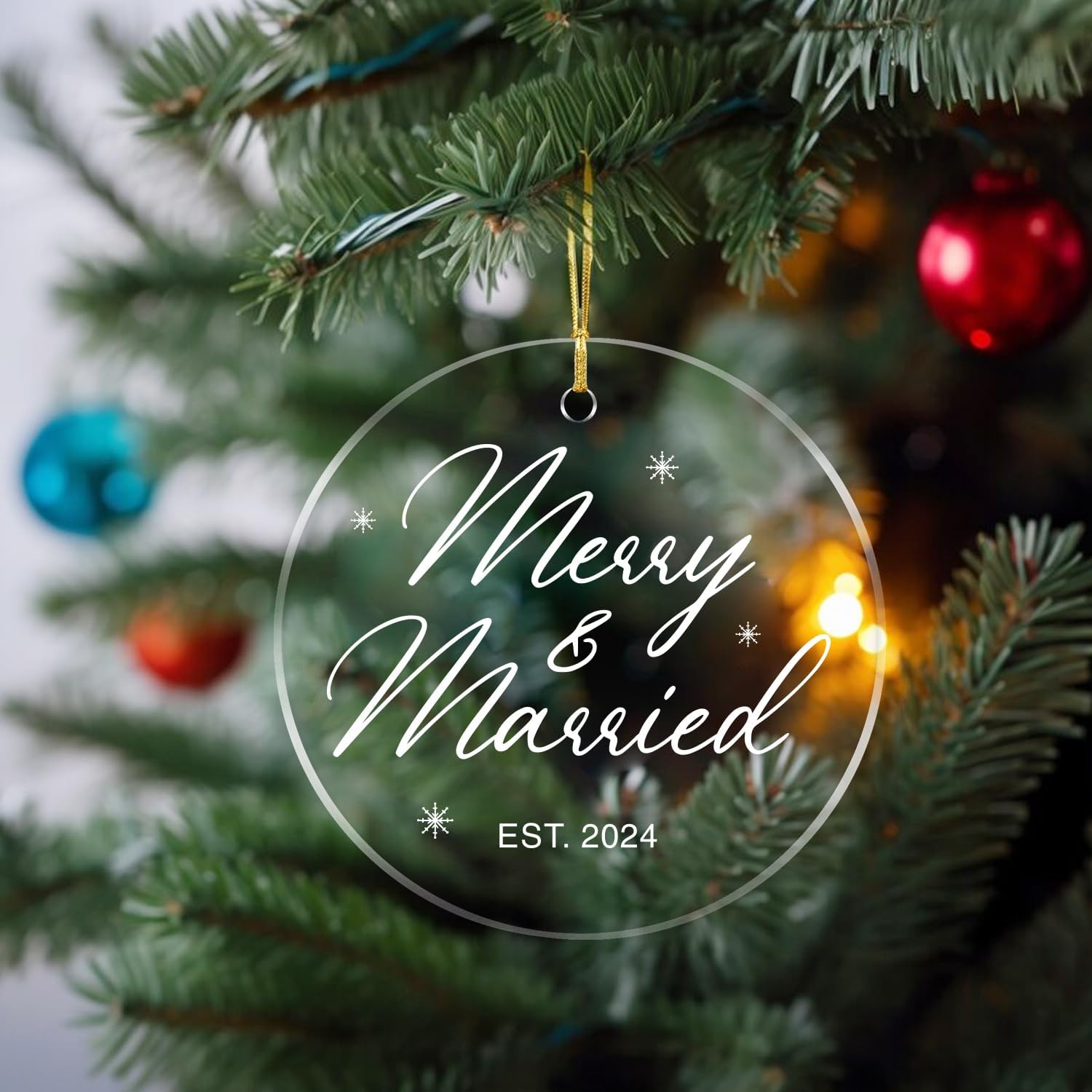 Merry & Married - Acrylic Ornament