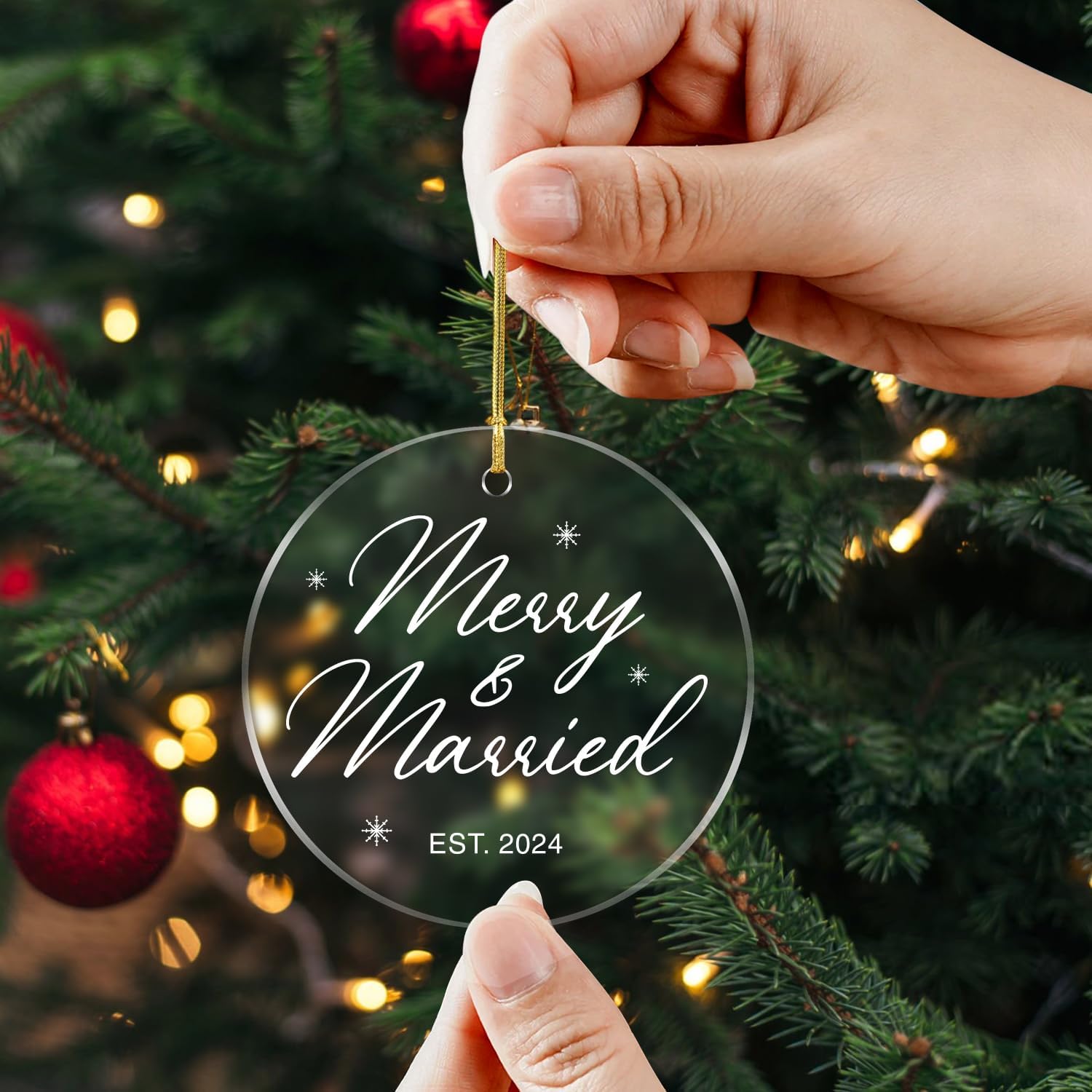 Merry & Married - Acrylic Ornament