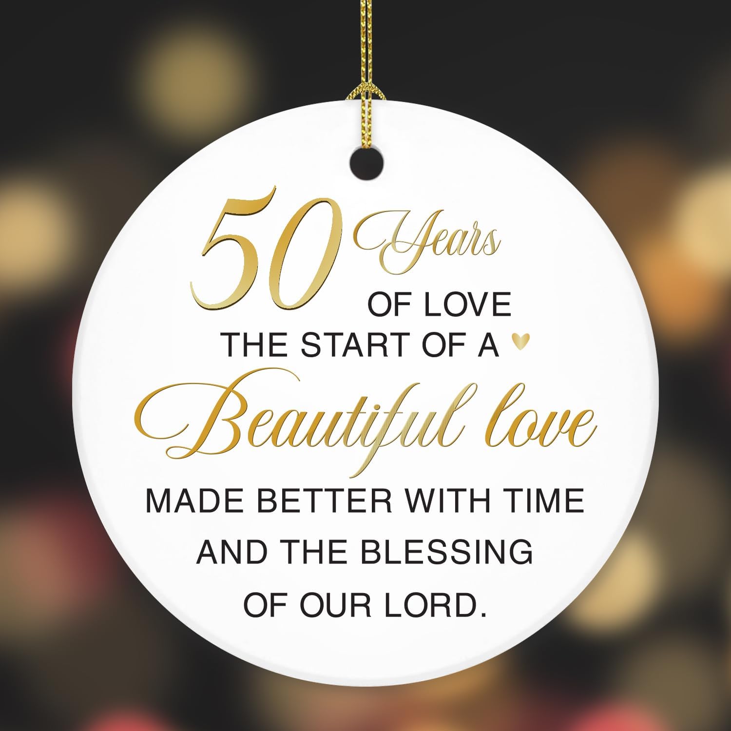 50 Years Of Love The Start Of A Beautiful Love - Ceramic Ornament