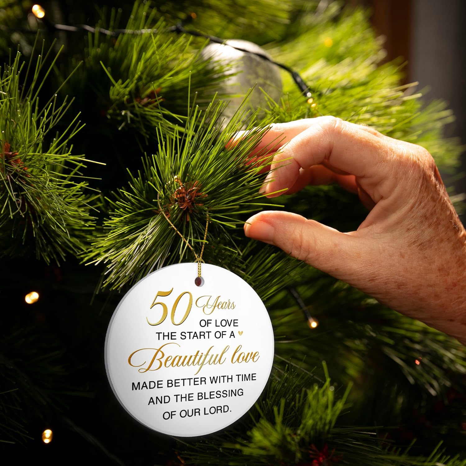 50 Years Of Love The Start Of A Beautiful Love - Ceramic Ornament