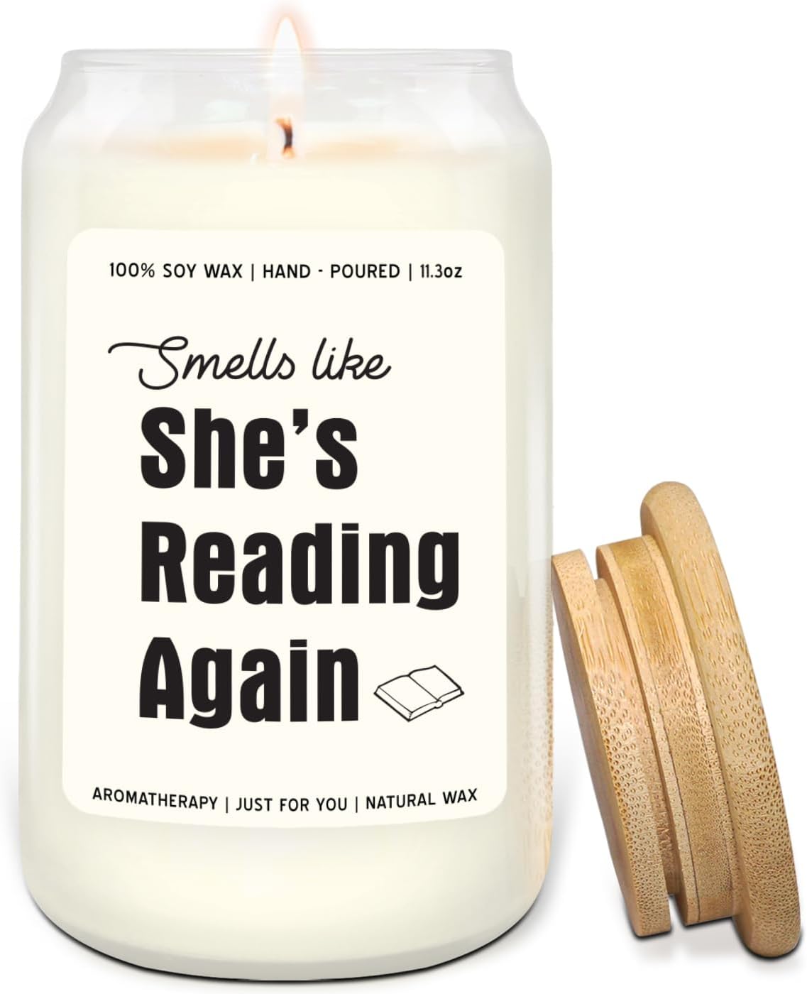 Smells Like She's Reading Again Book - Reading Book Candle