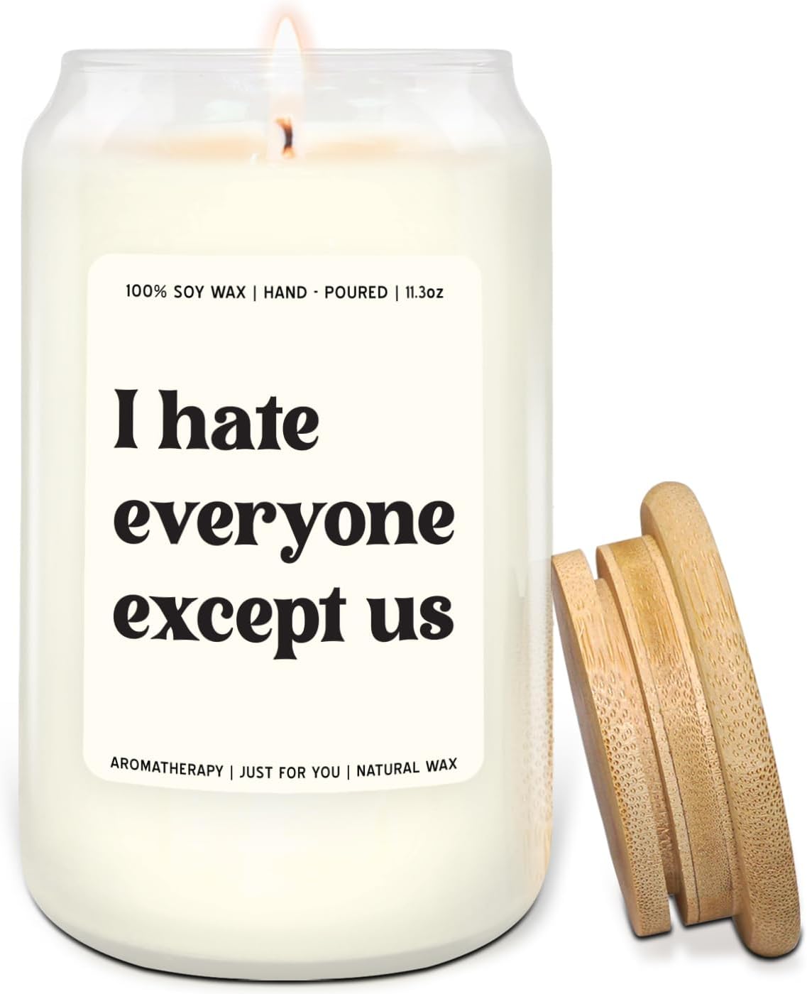 I Hate Everyone Except Us - Lavender Candle 8 Oz - 10 Oz