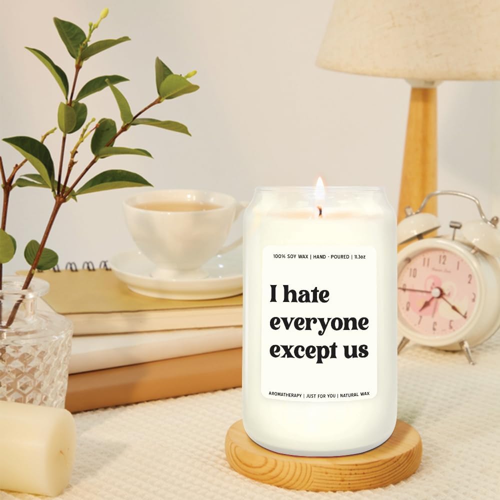 I Hate Everyone Except Us - Lavender Candle 8 Oz - 10 Oz