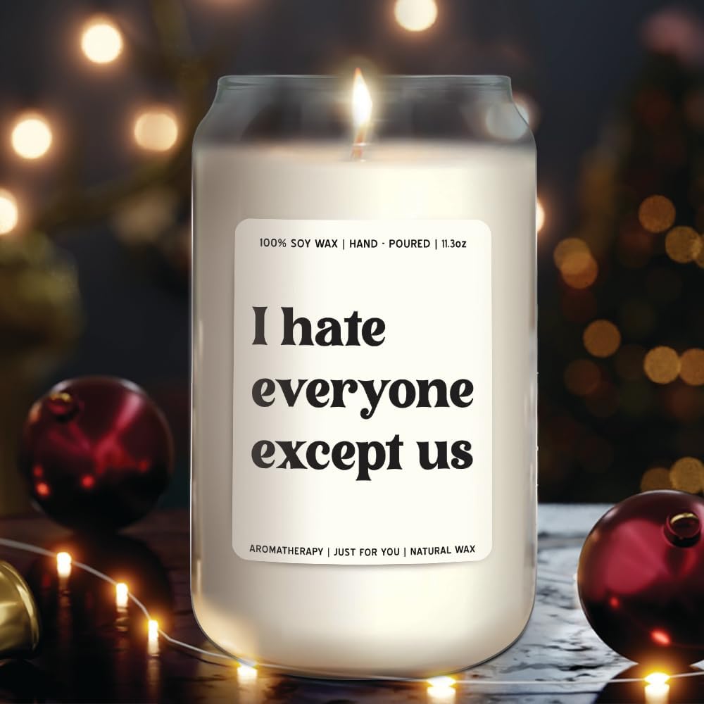 I Hate Everyone Except Us - Lavender Candle 8 Oz - 10 Oz