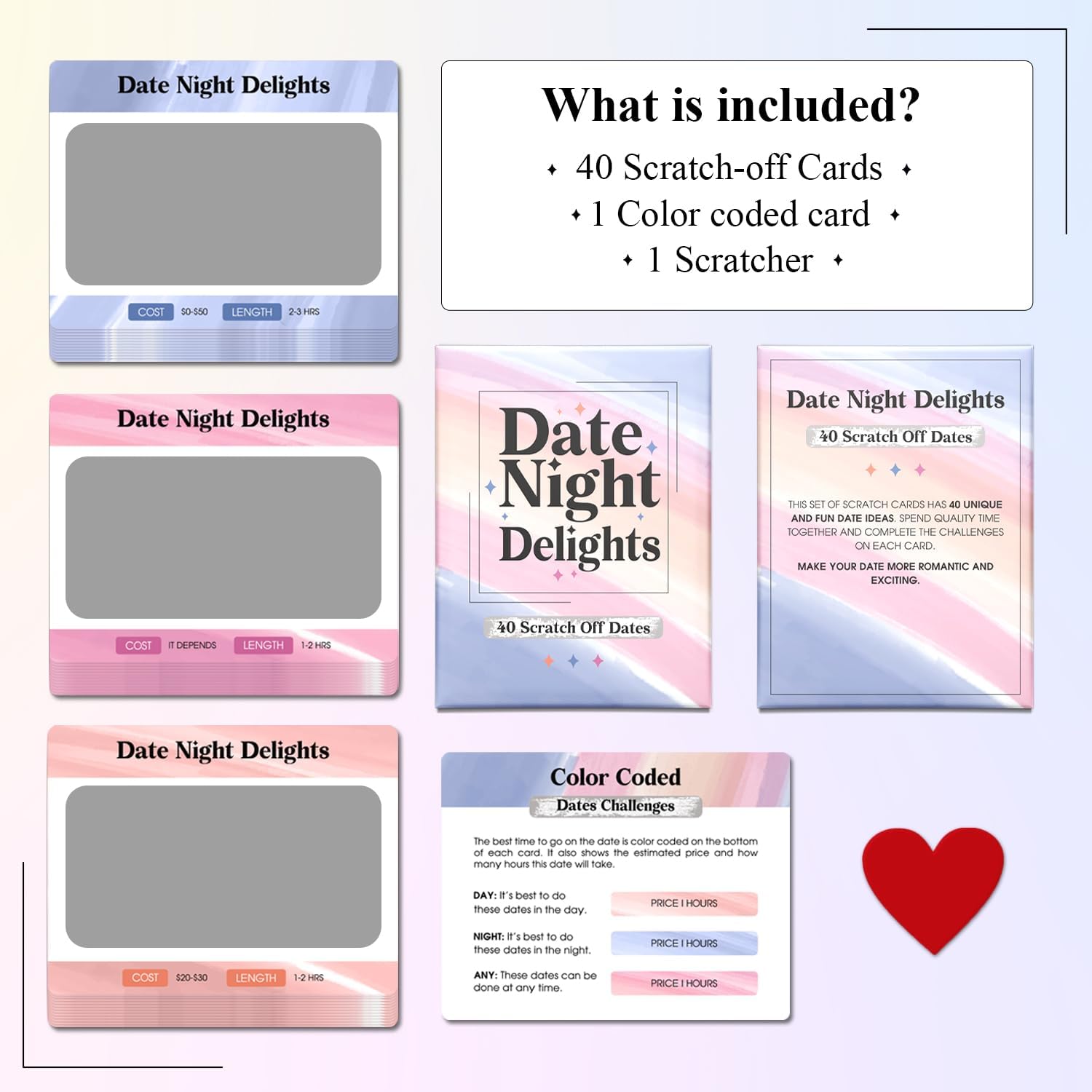 Date Night Delights - 40 Scratch Off Dates