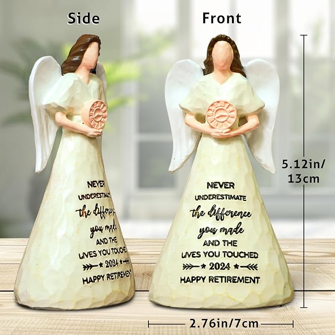 Angel Figurine 2024 - Goodbye Gifts for Coworkers, Teacher, Nurses