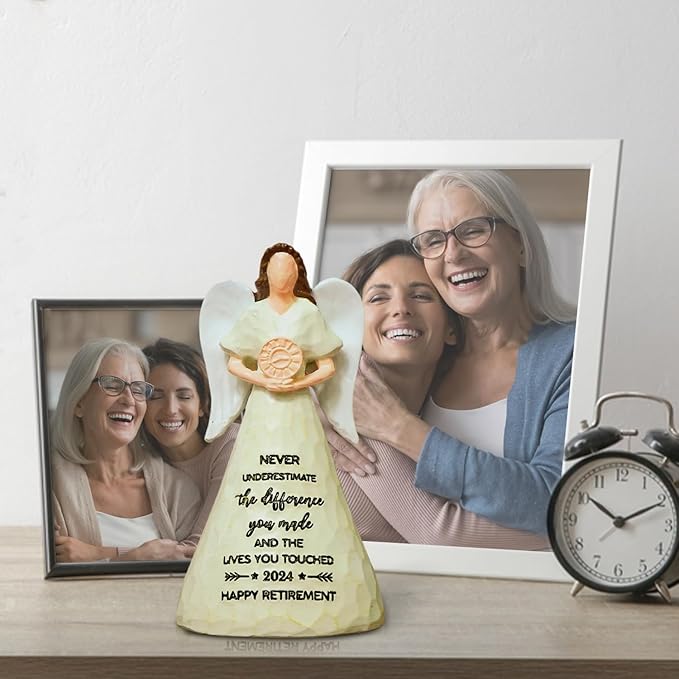 Angel Figurine 2024 - Goodbye Gifts for Coworkers, Teacher, Nurses