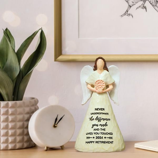 Angel Figurine 2024 - Goodbye Gifts for Coworkers, Teacher, Nurses