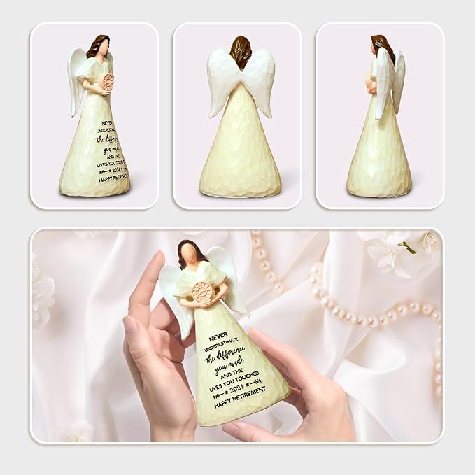 Angel Figurine 2024 - Goodbye Gifts for Coworkers, Teacher, Nurses