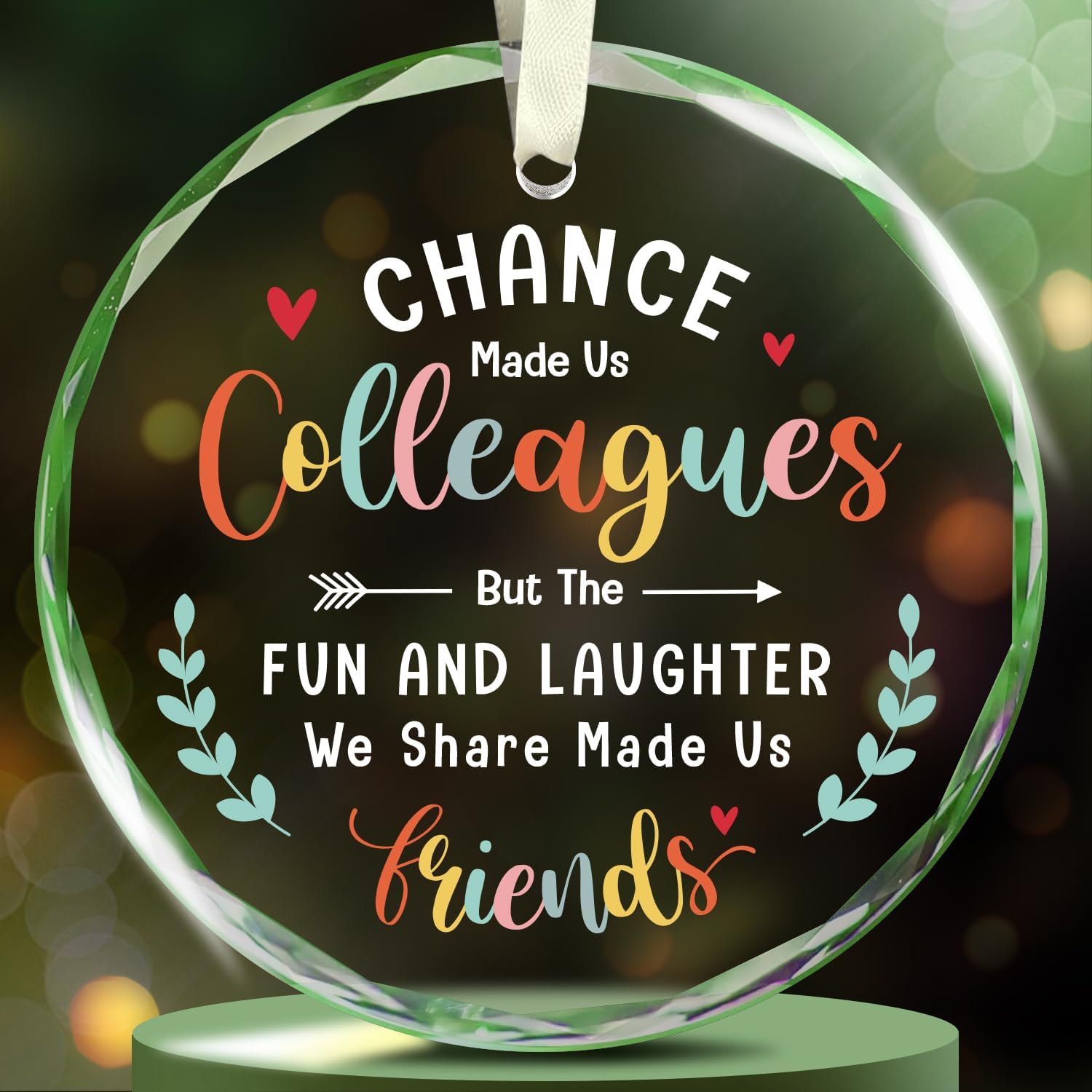 Chance Made Us Colleagues - Glass Ornament