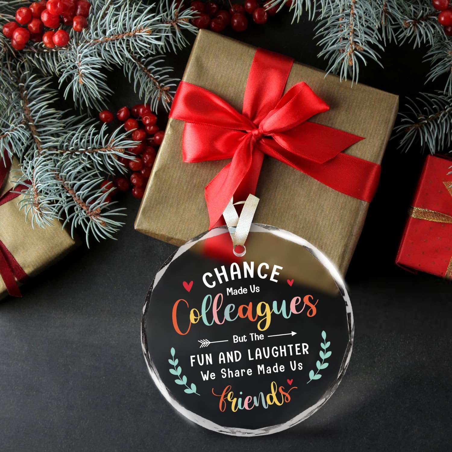 Chance Made Us Colleagues - Glass Ornament