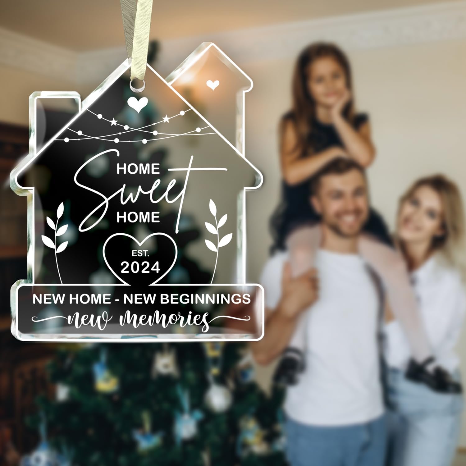 Home Sweet Est. 2024 - Glass Ornament