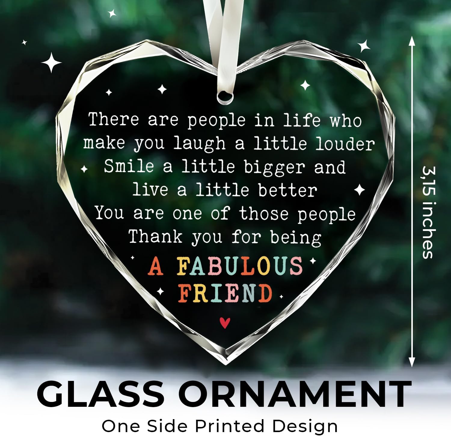 A Fabulous Friend - Glass Ornament