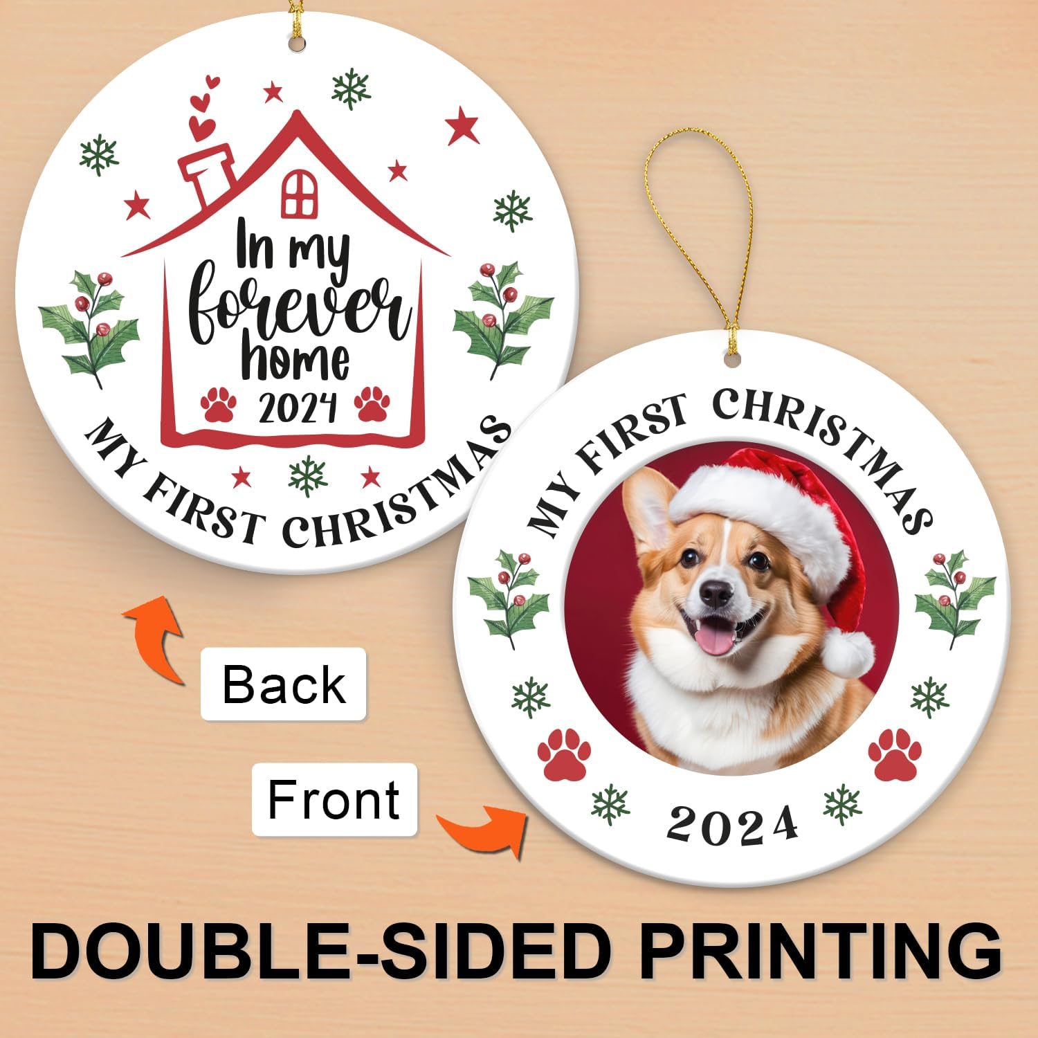 My First Christmas 2024 - Photo Acrylic Christmas Ornament