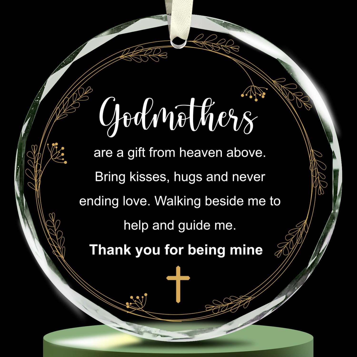 Godmothers - Thank You For Being Mine - Glass Christmas Ornaments