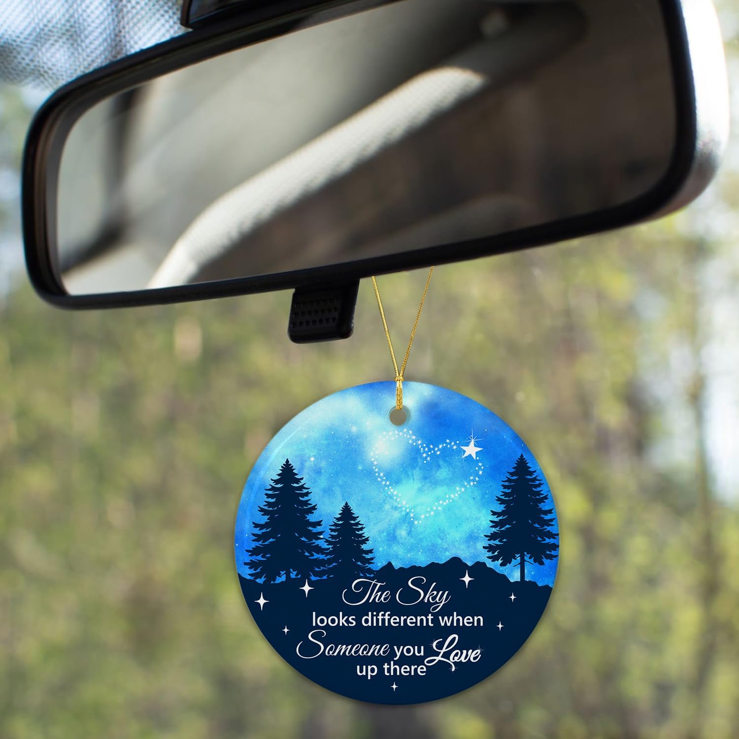 The Sky Look Different When Someone You Love Up There - Ceramic Christmas Ornaments