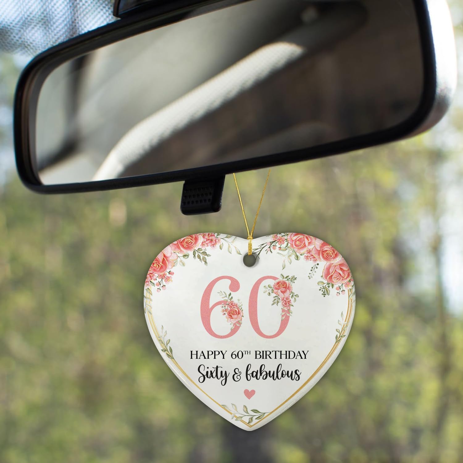 Sixty & Fabulous - Happy 60th Birthday - Ceramic Christmas Ornament