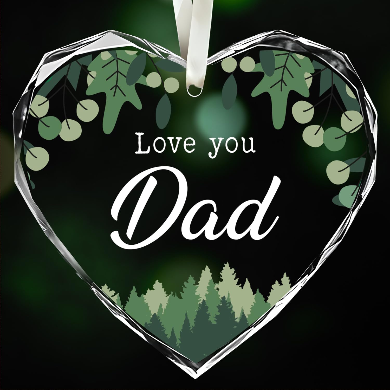 Love You Dad - Glass Ornament