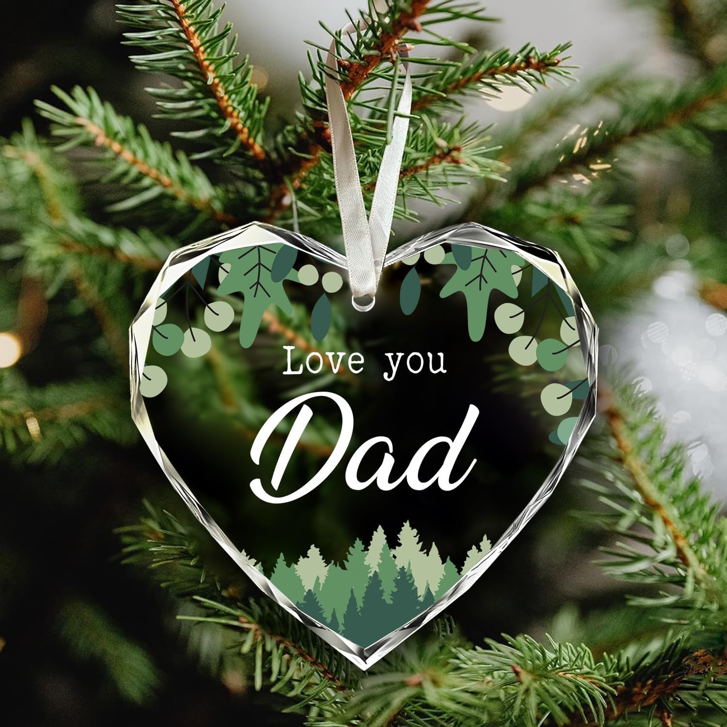 Love You Dad - Glass Ornament