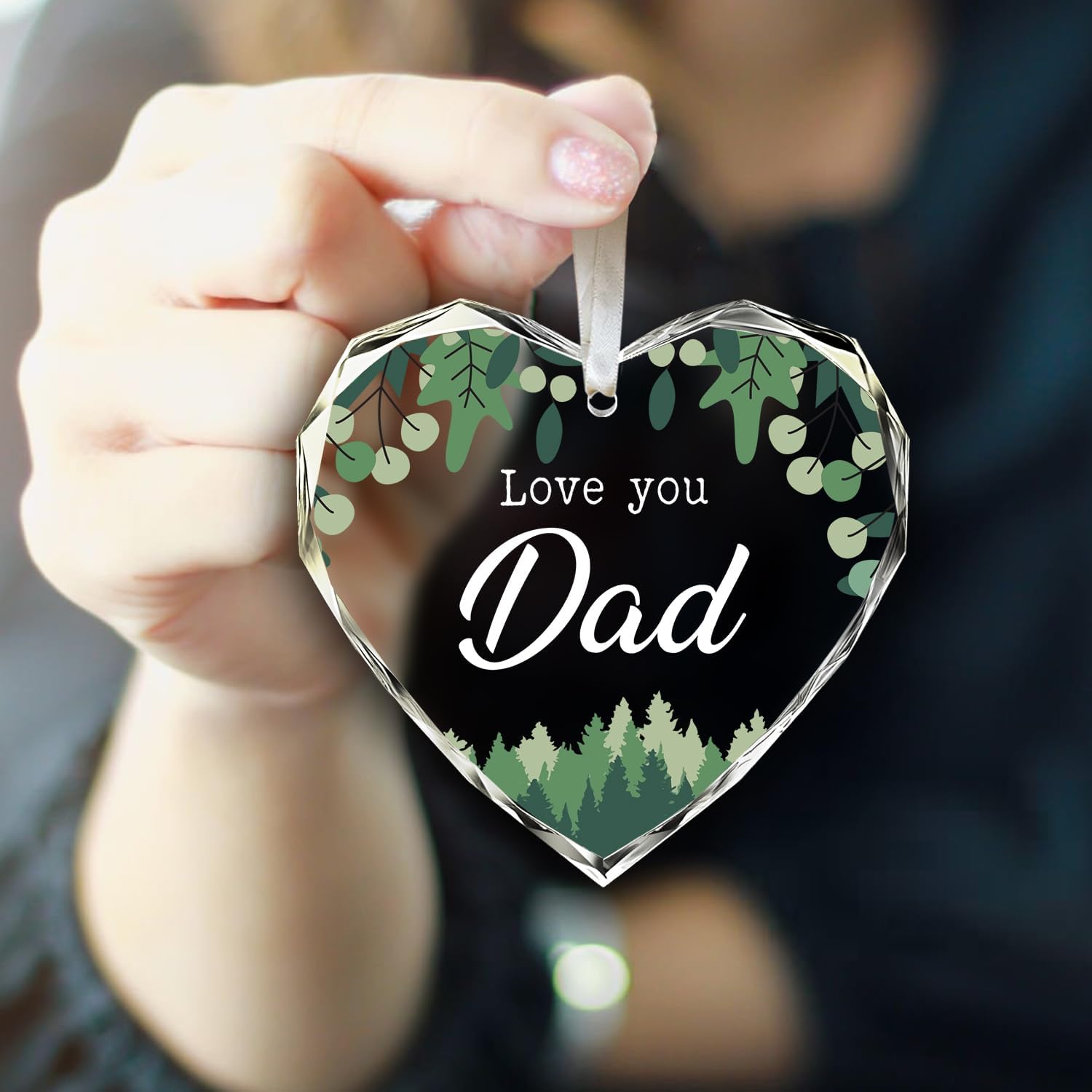 Love You Dad - Glass Ornament