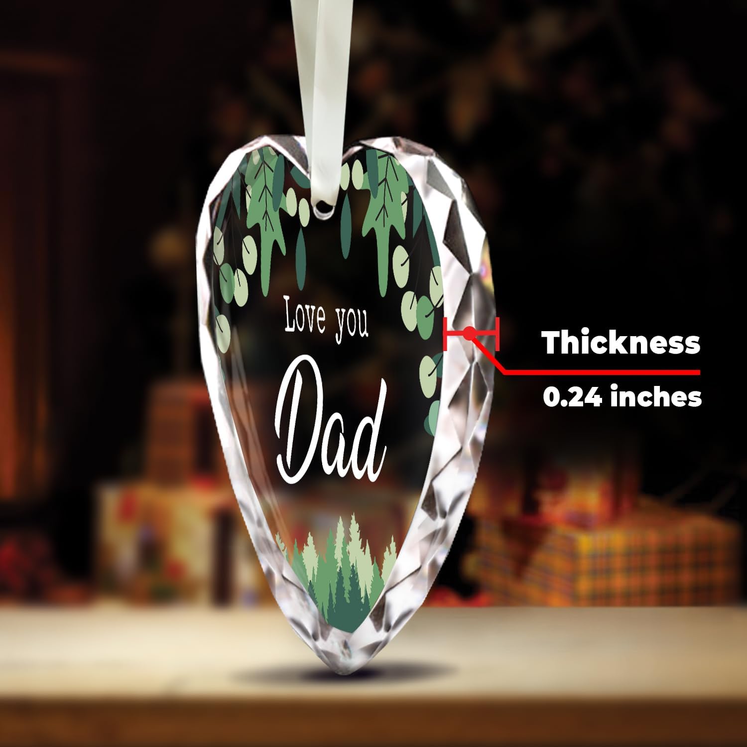 Love You Dad - Glass Ornament