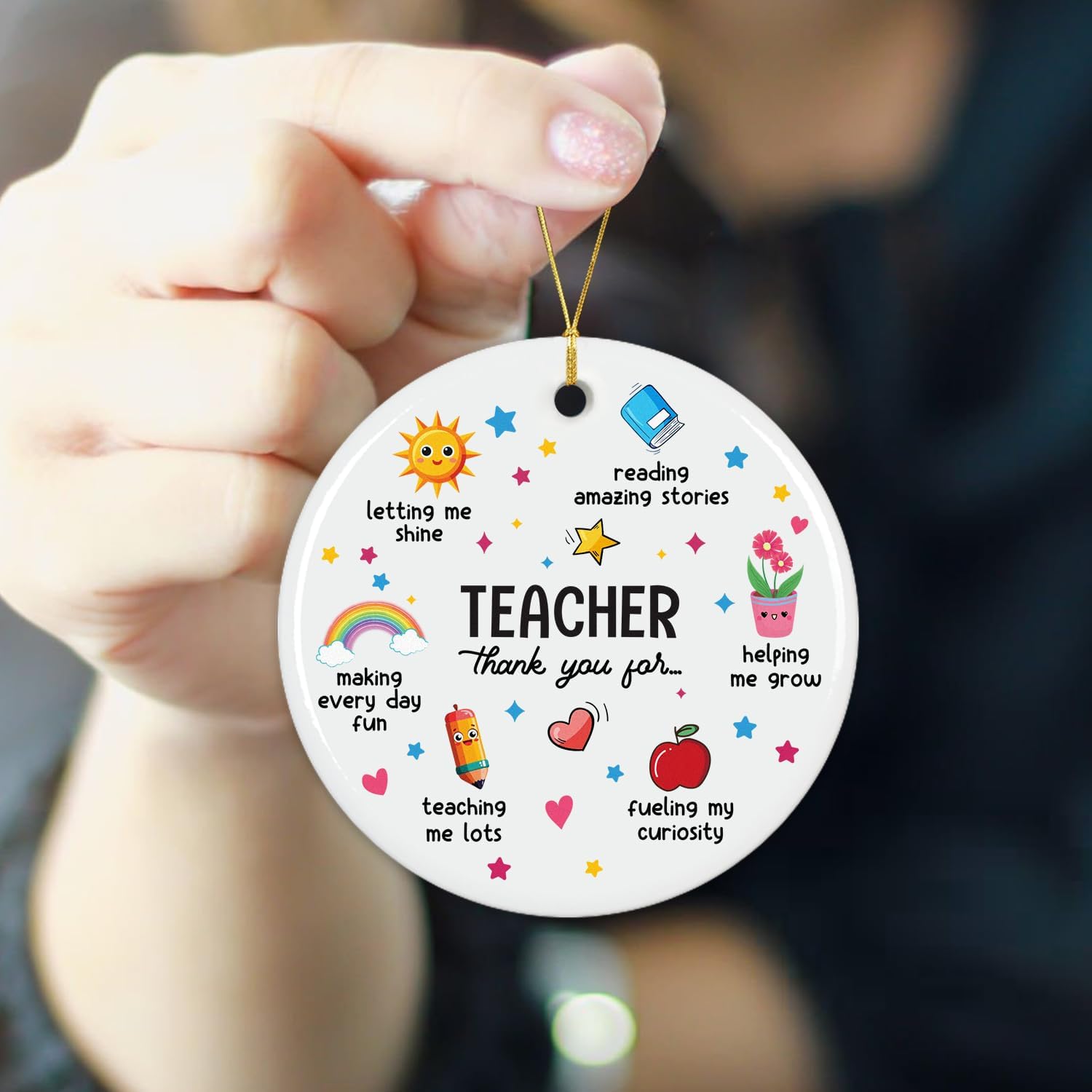 Teacher, Thank You For ... - Ceramic Ornament