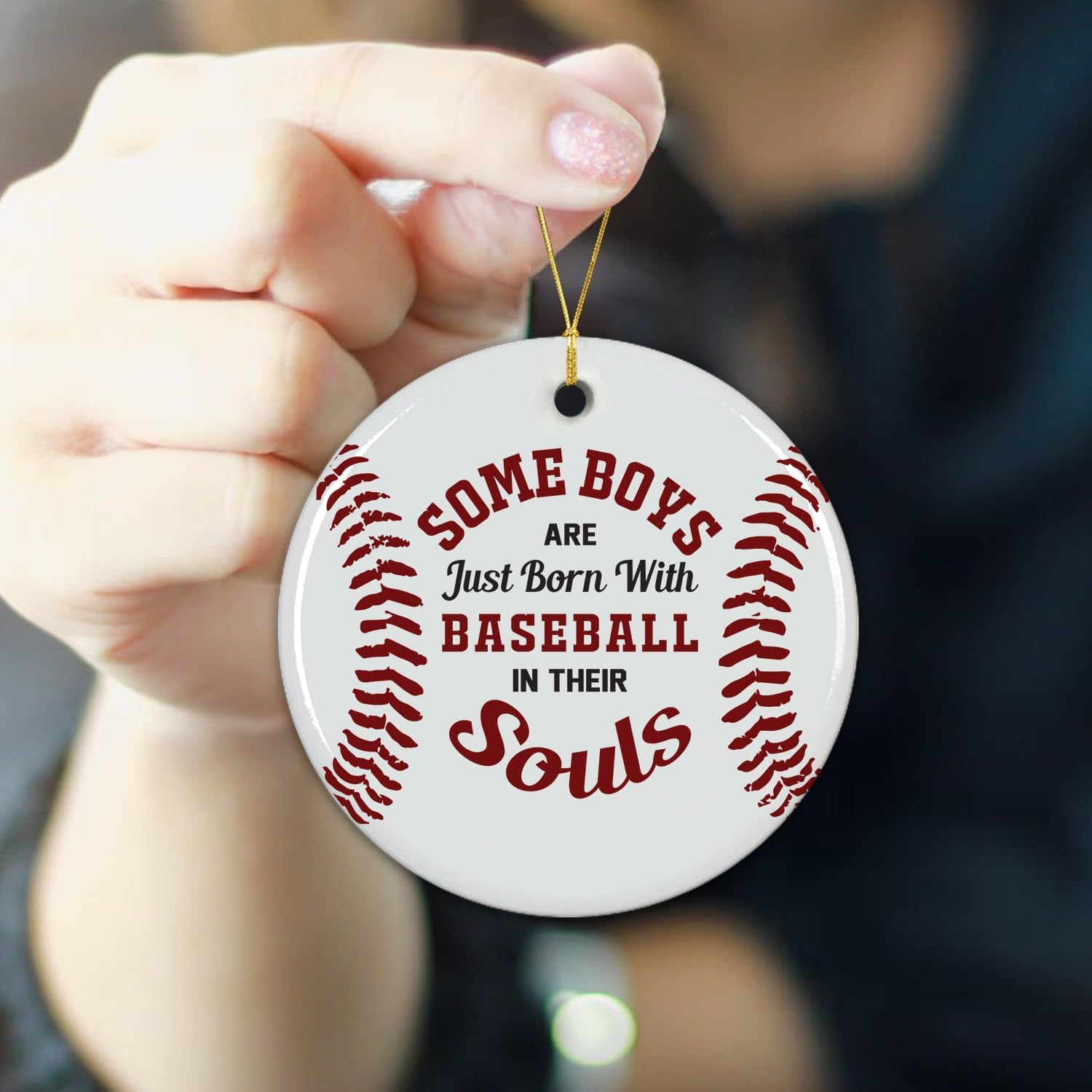 Some Boys Are Just Born With Baseball In Their Souls - Ceramic Ornament