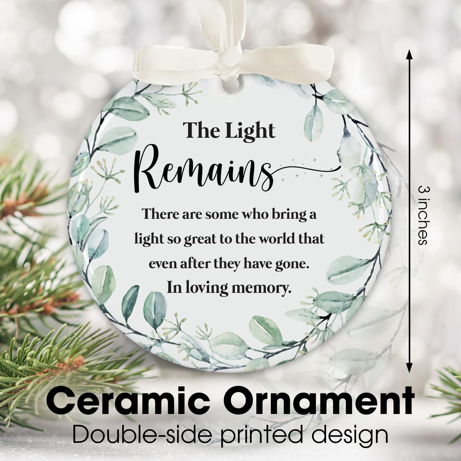 The Light Remains - Ceramic Memorial Ornaments