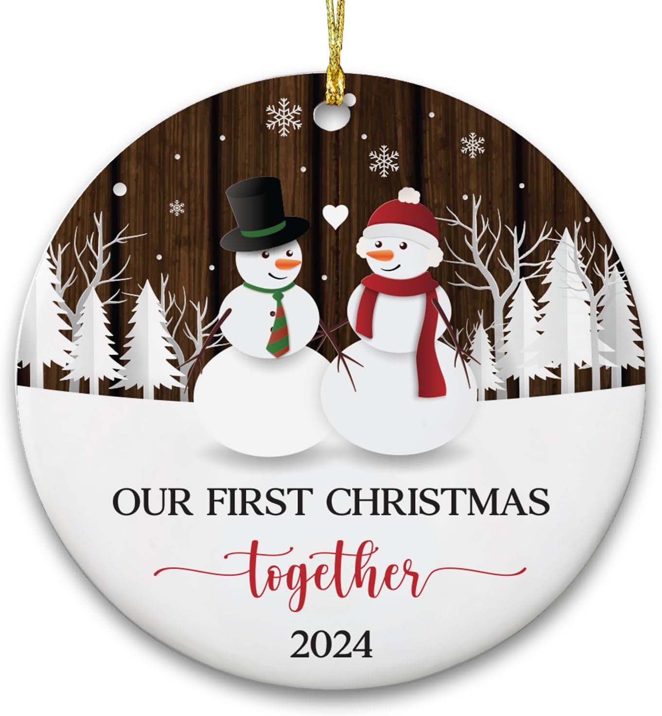 Our First Christmas Together 2024 - Ceramic Ornament