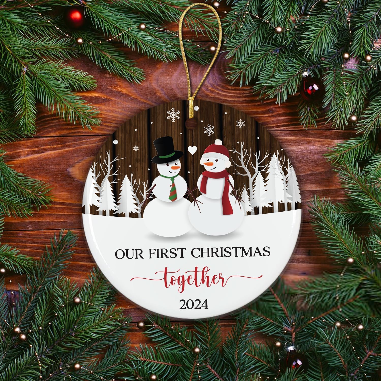 Our First Christmas Together 2024 - Ceramic Ornament