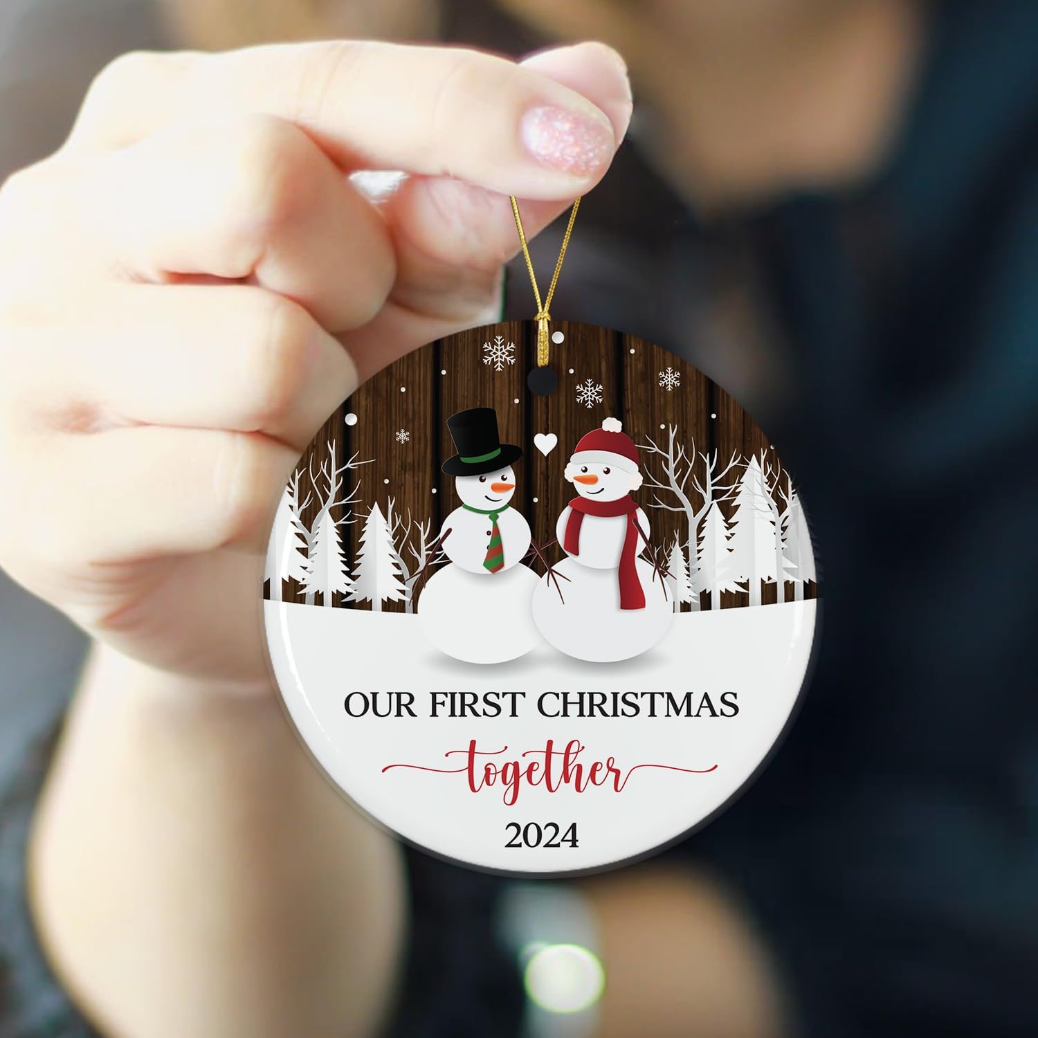 Our First Christmas Together 2024 - Ceramic Ornament