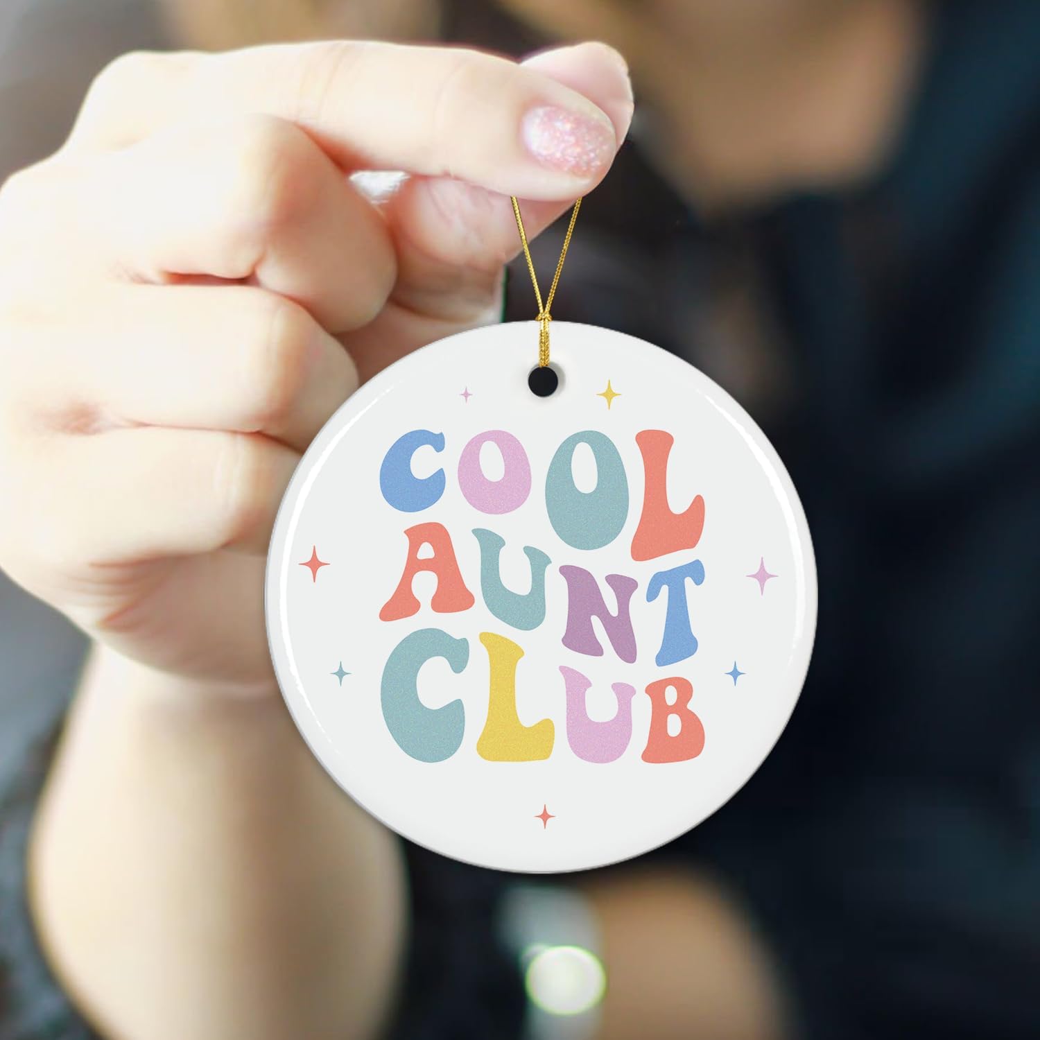 Cool Aunt Club - Christmas Tree Decoration Ceramic Ornament