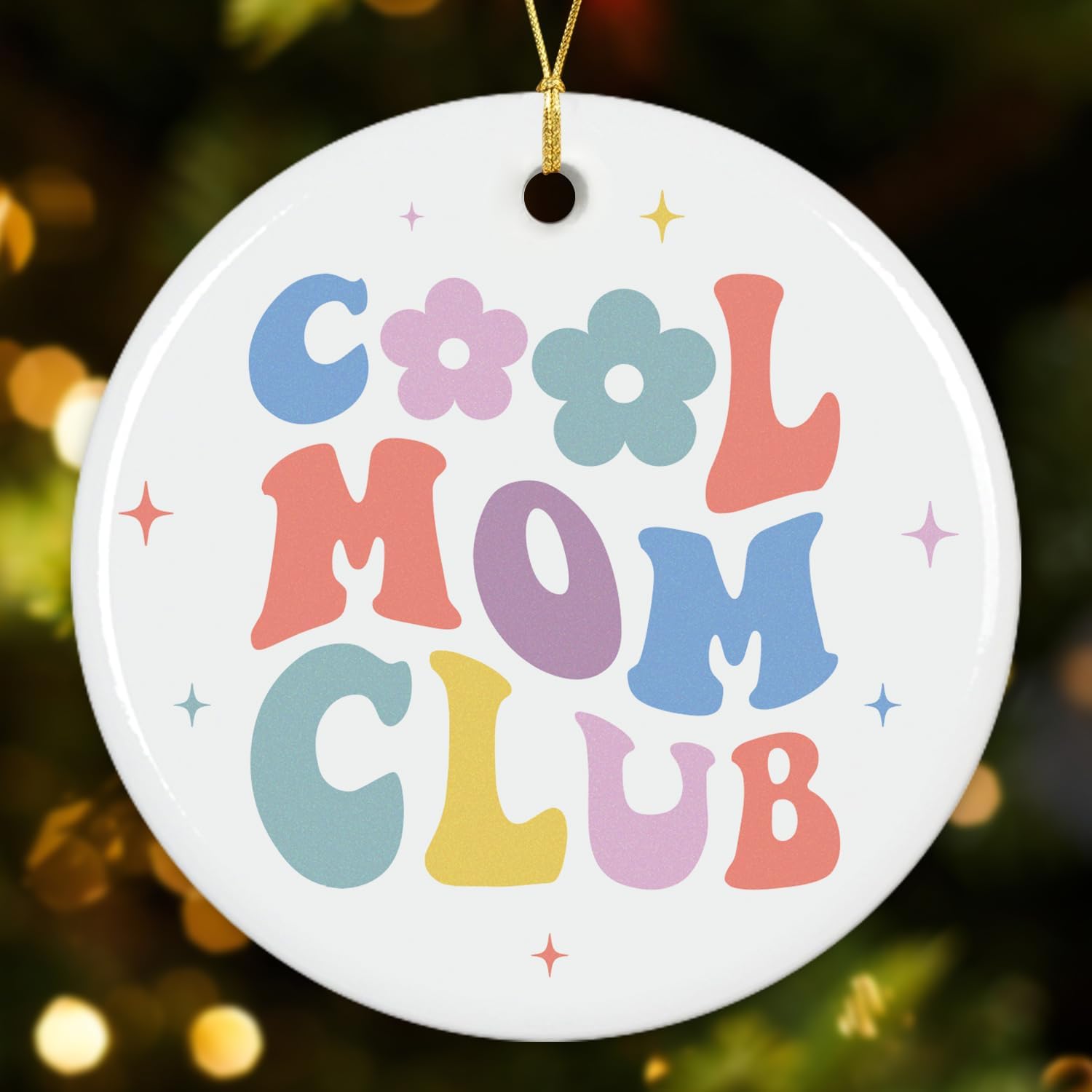 Cool Mom Club - Ceramic Christmas Ornament