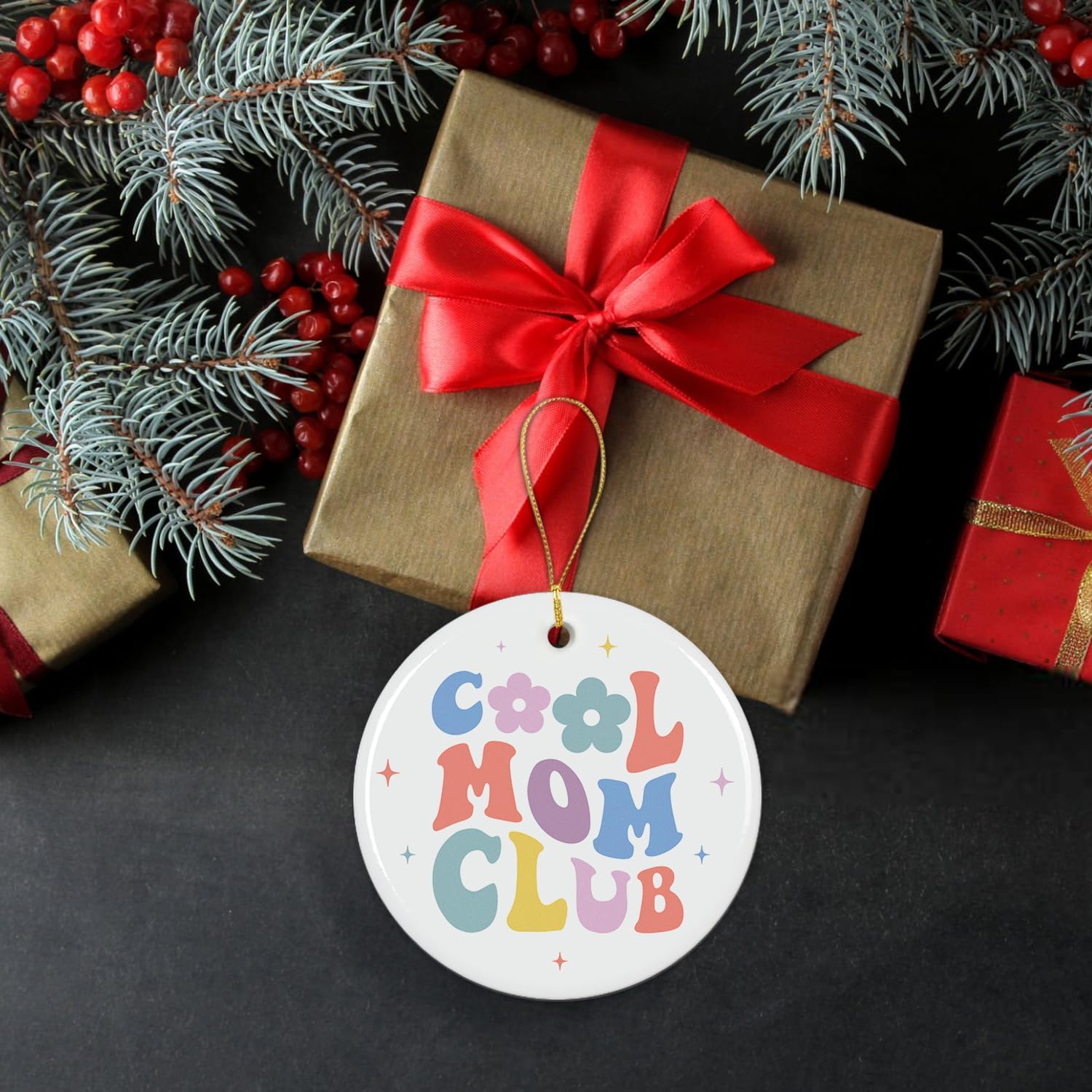 Cool Mom Club - Ceramic Christmas Ornament