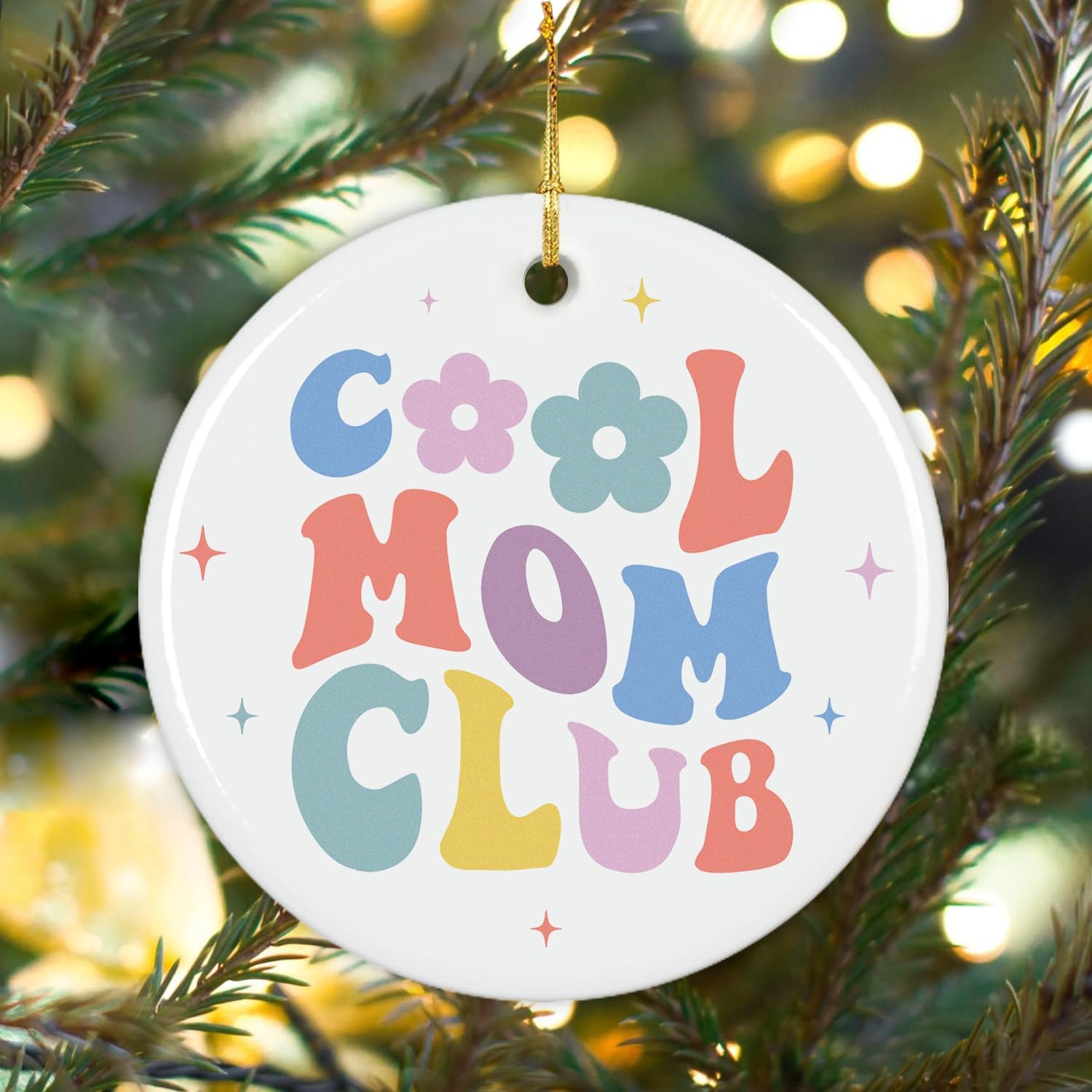 Cool Mom Club - Ceramic Christmas Ornament