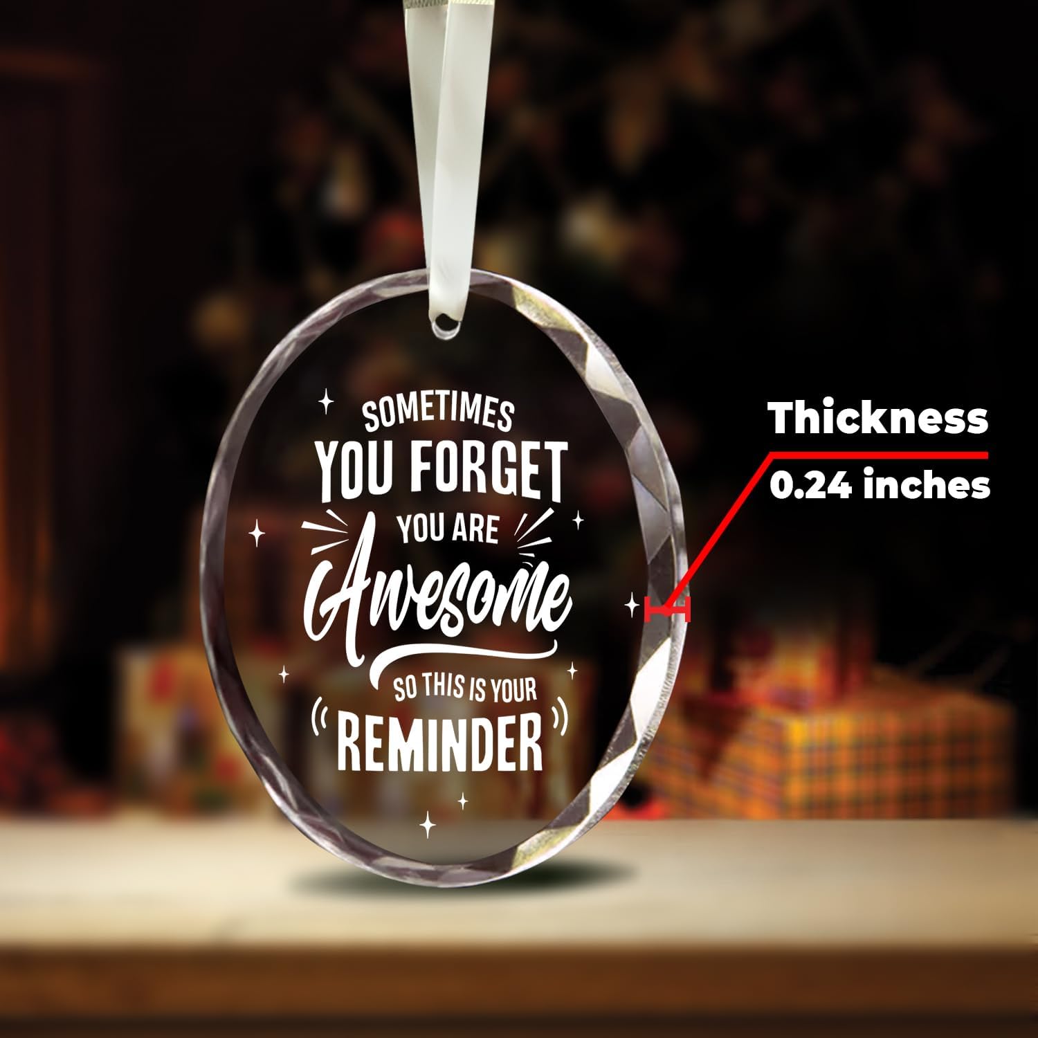 Sometimes You Forget You Are Awesome - Glass Ornament - Gifts For Nurse, Teacher, Coworker