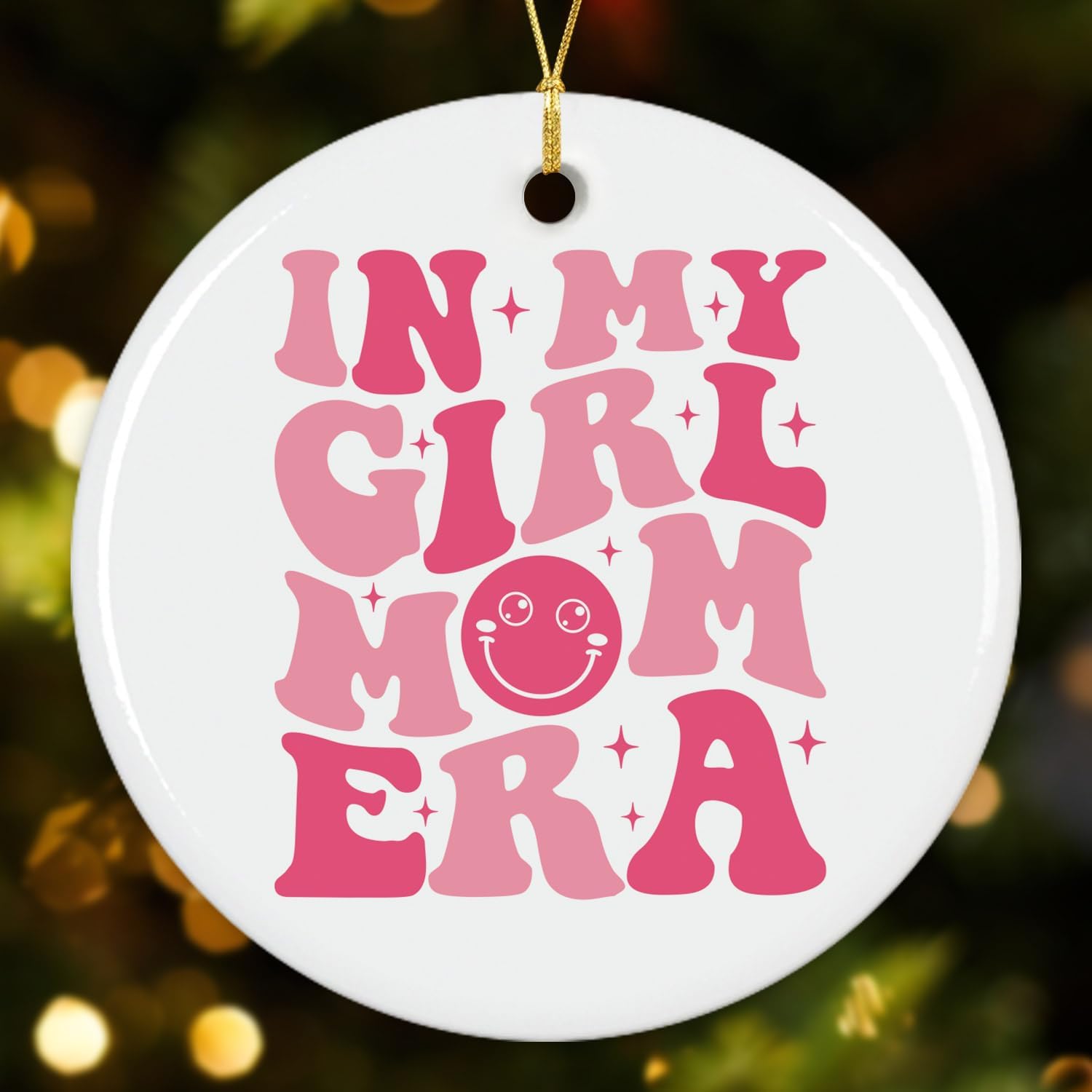 In My Girl Mom Era - Ceramic Christmas Ornament