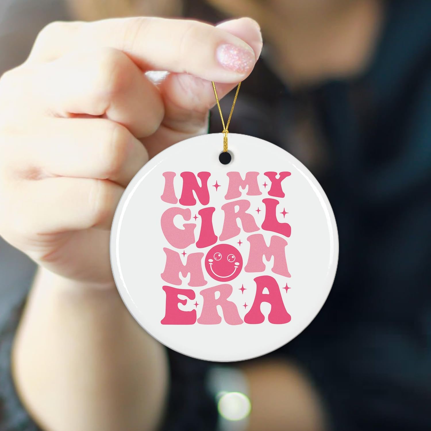 In My Girl Mom Era - Ceramic Christmas Ornament