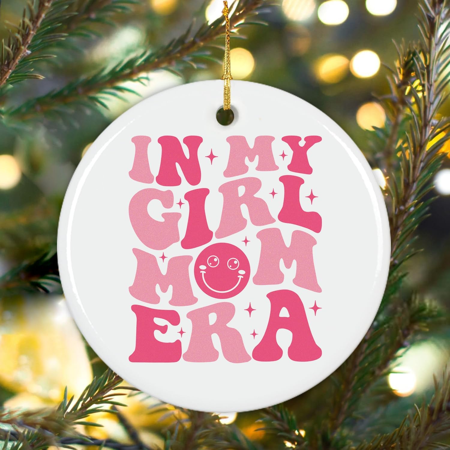 In My Girl Mom Era - Ceramic Christmas Ornament